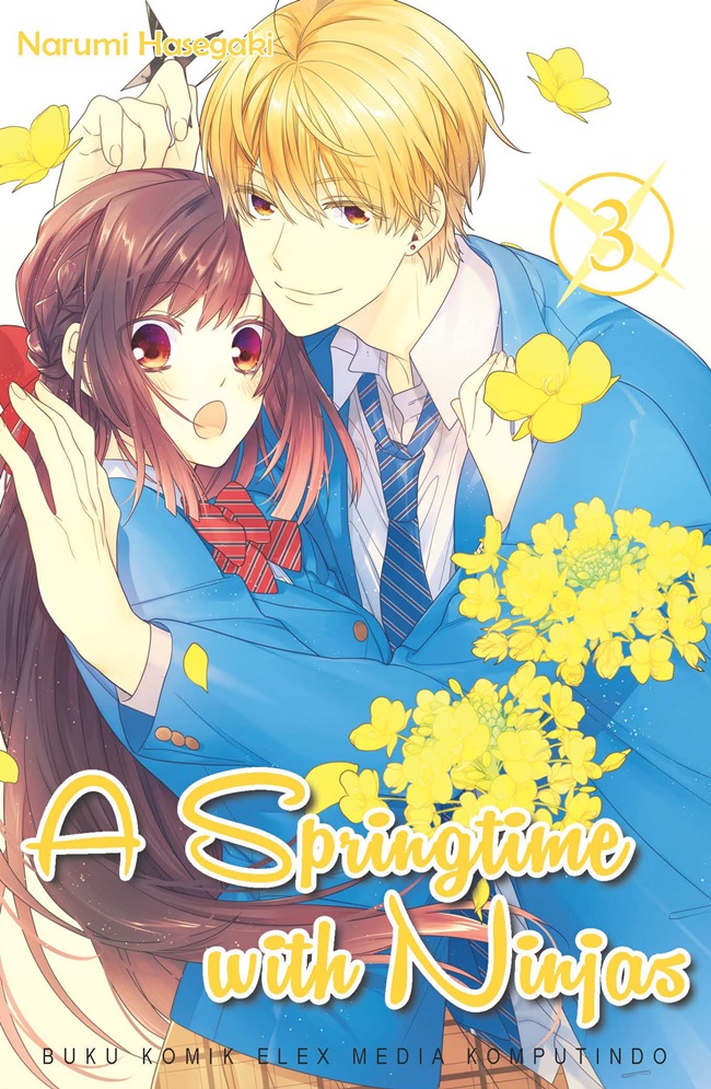 Gambar cover buku A Springtime with Ninjas 3 dari penulis NARUMI HASEGAKI