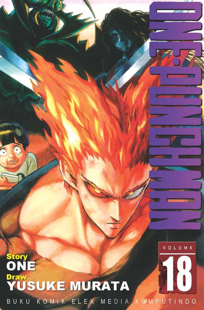 Gambar cover buku One Punch Man 18 dari penulis One & Yusuke Murata
