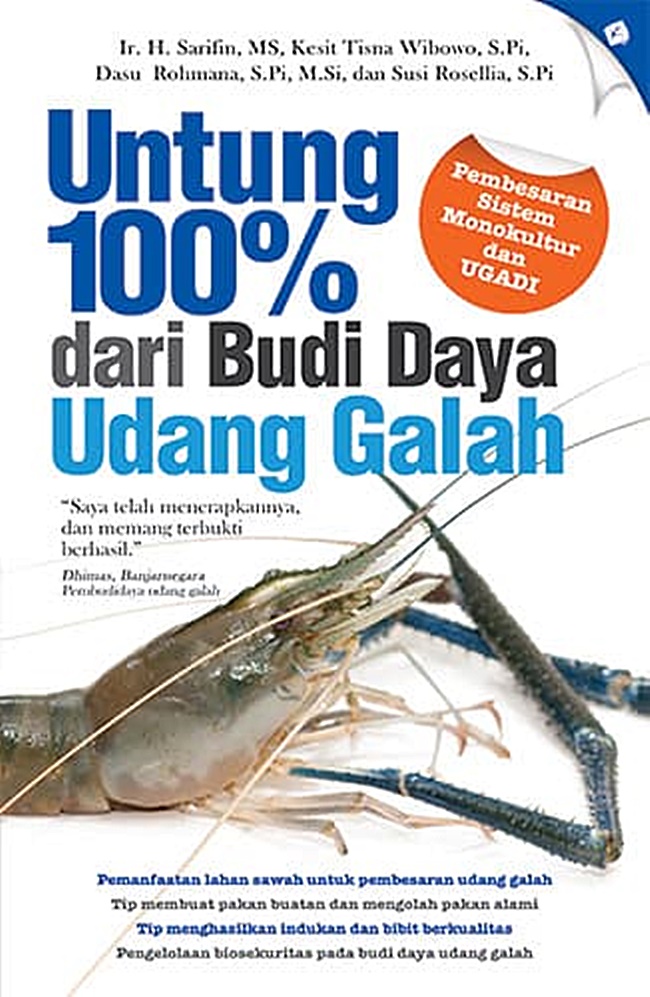 Gambar cover buku Untung 100% dari Budi Daya Udang Galah dari penulis Sarifin Dkk