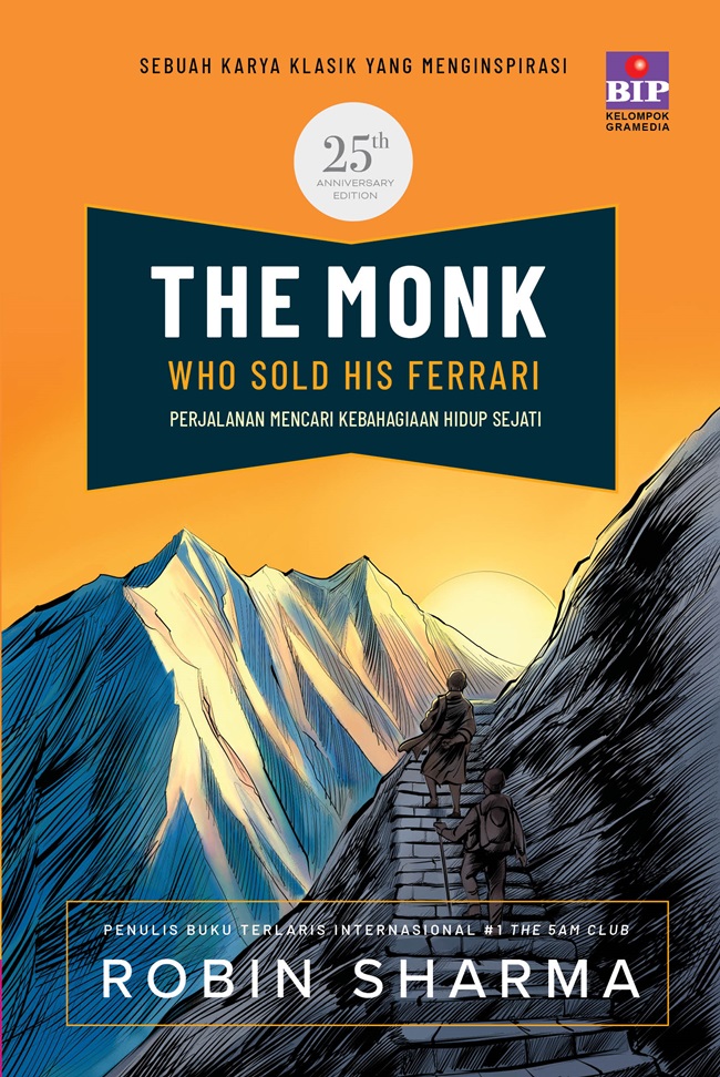 Gambar cover buku The Monk Who Sold His Ferrari: Perjalanan Mencari Kebahagiaan Hidup Sejati dari penulis Robin Sharma